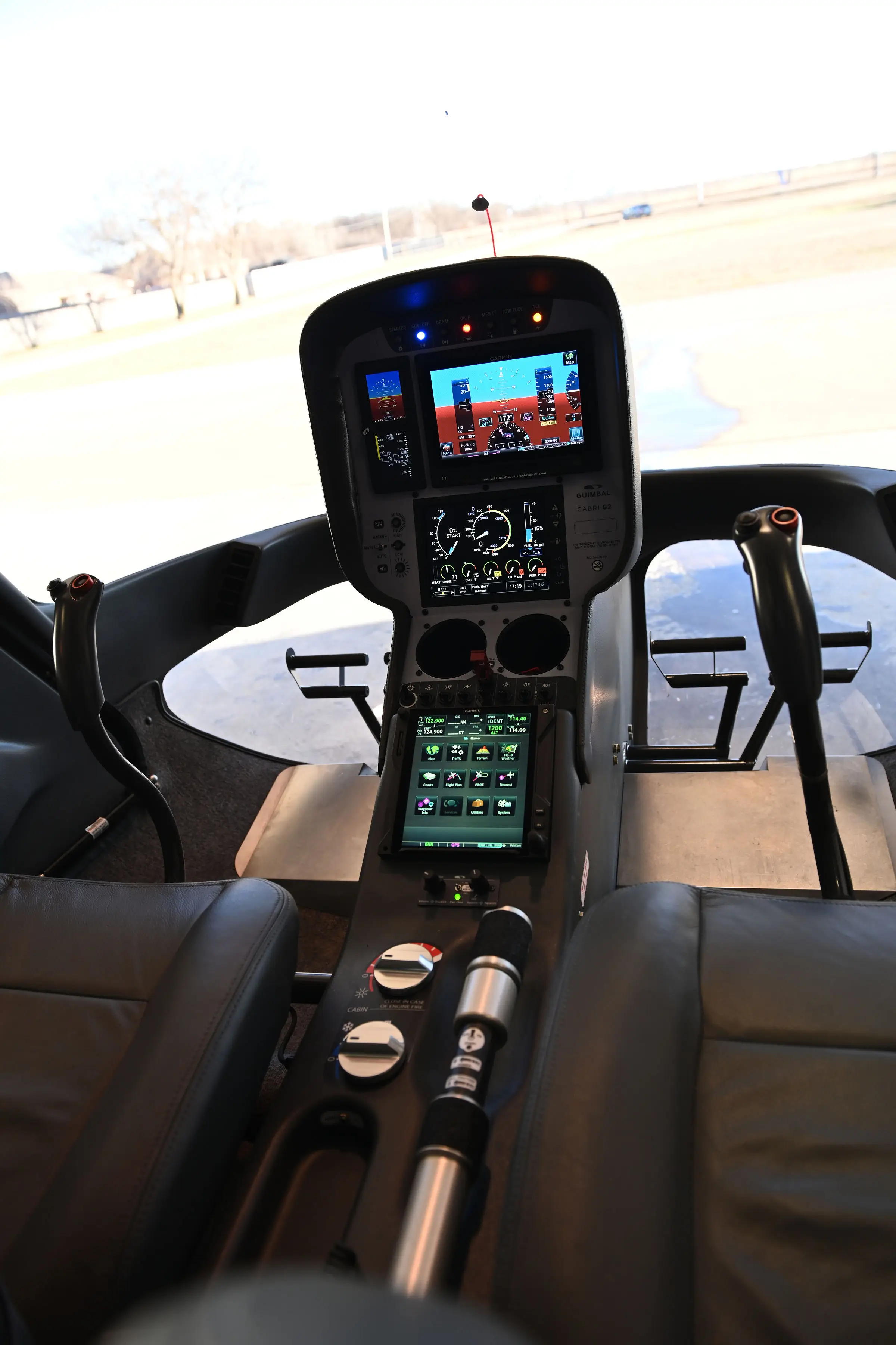 Cabri G2 helicopter instrument panel at TruFlight Academy